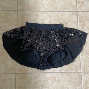 Batera medium child black sequins shorts/skirt costume